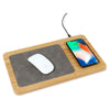 Gemline Auden Bamboo Wireless Charging Mouse Pad