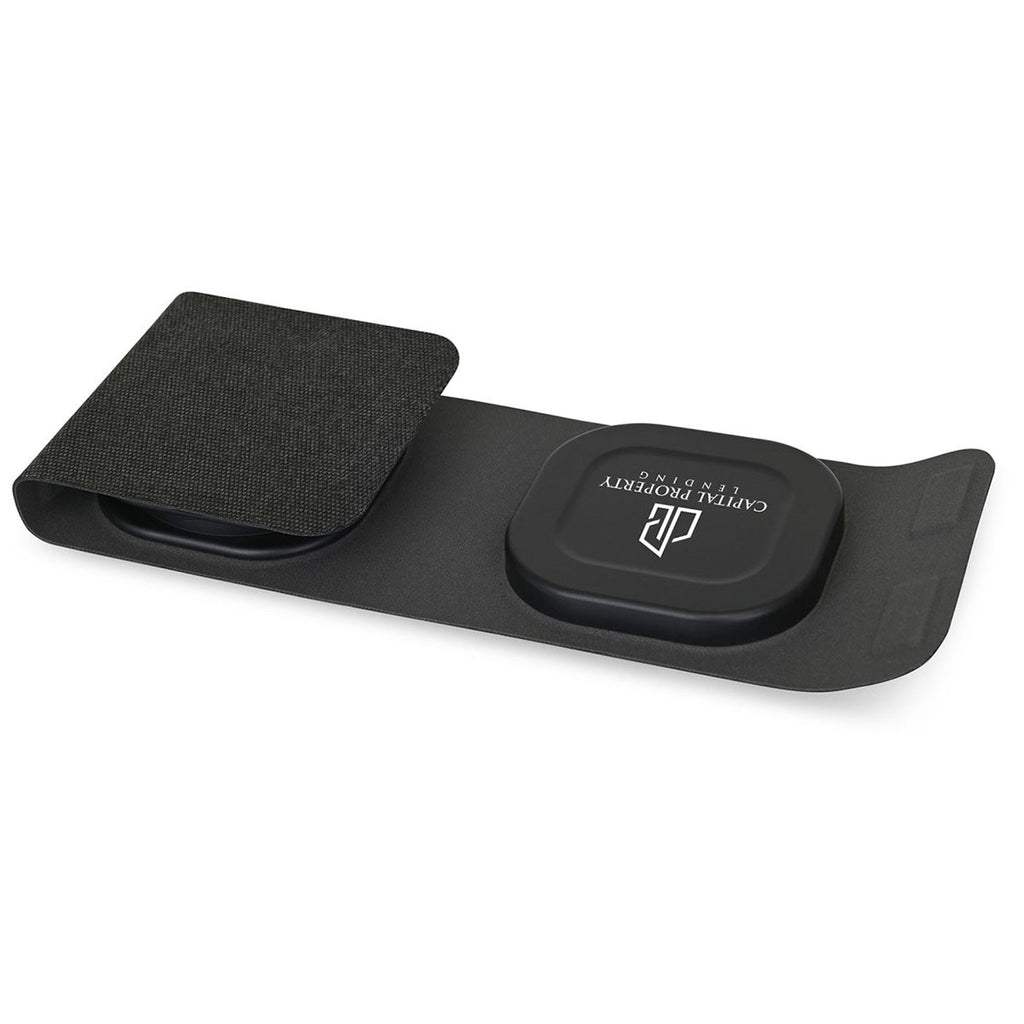Gemline Charcoal Heather Newton Foldable Compact Wireless Charger