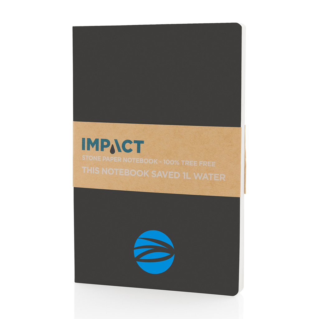 XD Connects Black Impact Softcover Stone Paper Notebook A5