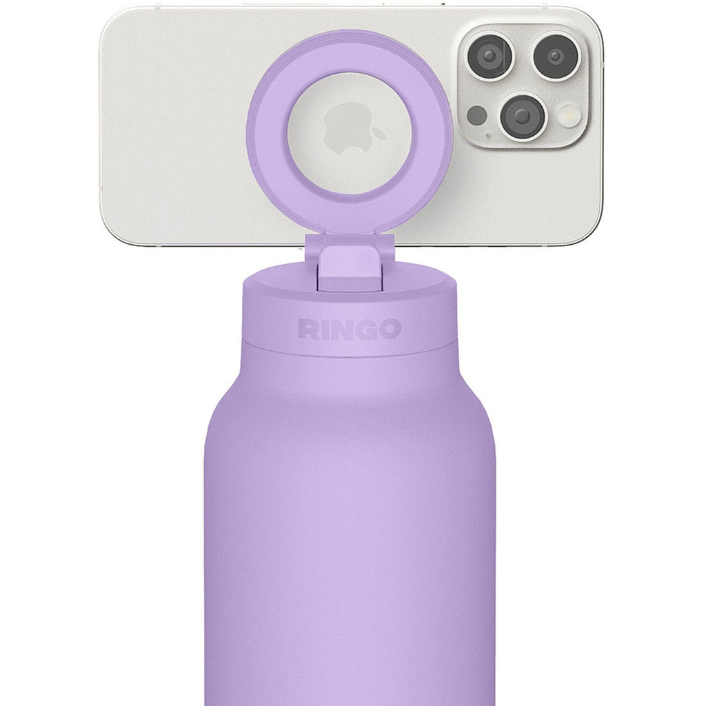 RINGO Lilac Pro Water Bottle with Magnetic Booster Ring - 24 Oz.