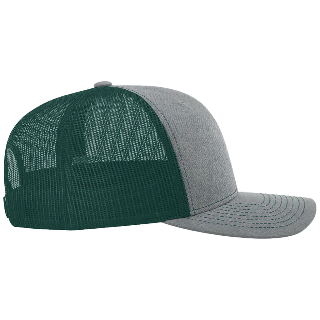 Richardson Heather Grey/Dark Green Trucker Cap