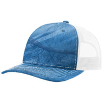 Richardson Realtree Fishing Light Blue/White Printed Five-Panel Trucker