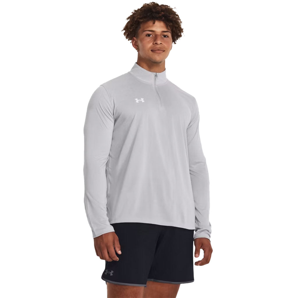 Under Armour Men's Mod Grey Light Heather Team Tech 1/4 Zip