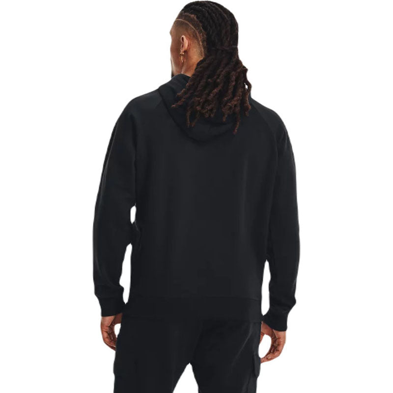 Under Armour Men's Black/White Rival Fleece Hoodie