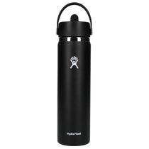 Hydro Flask Black Wide Mouth 24oz Bottle with Flex Straw Cap