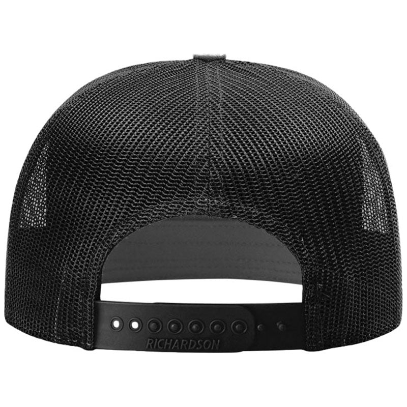 Richardson Charcoal/Burnt Orange/Black 7-Panel Trucker