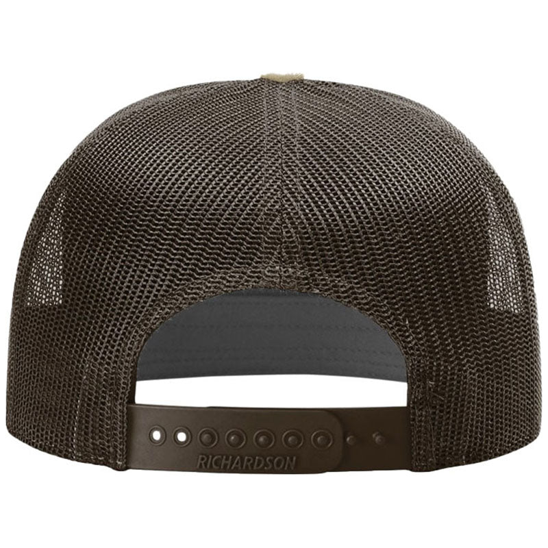 Richardson Pale Khaki/Brown 7-Panel Trucker