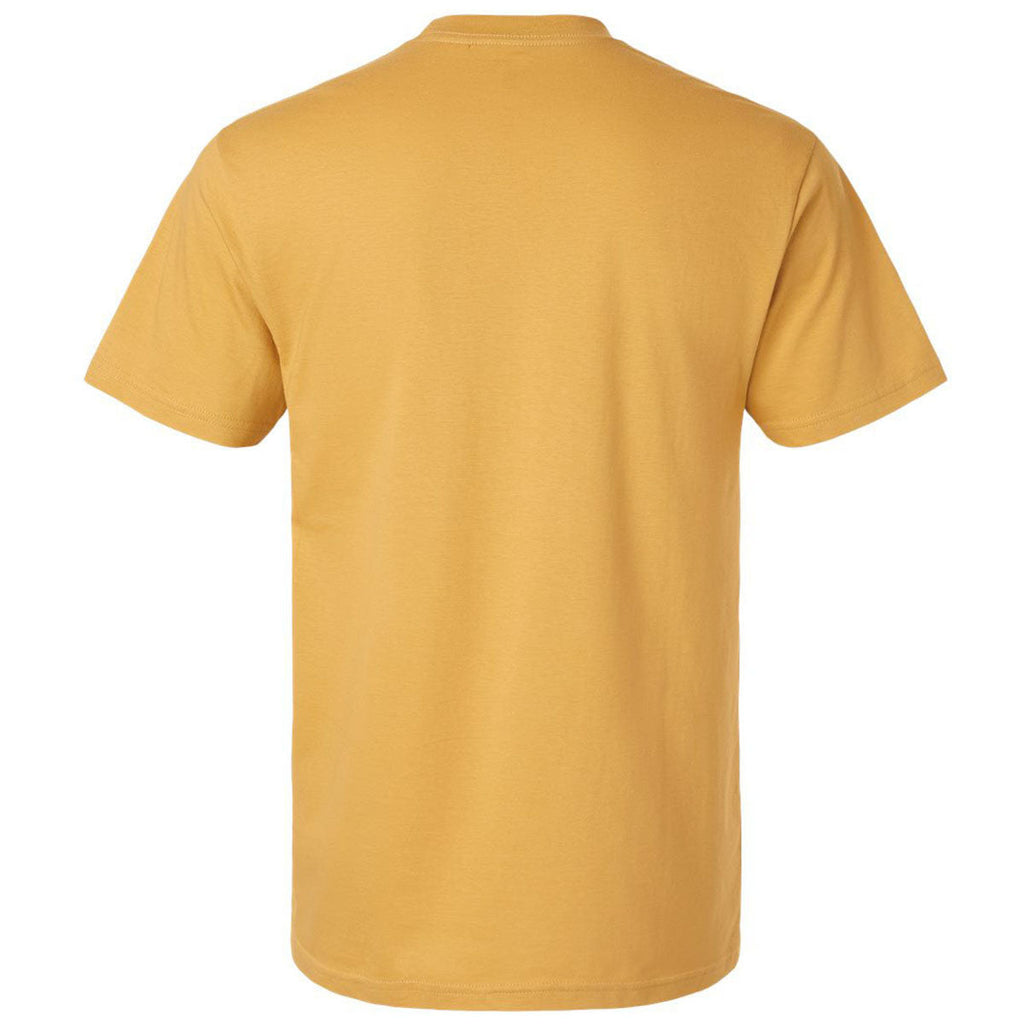 American Apparel Unisex Mustard Fine Jersey Short-Sleeve T-Shirt