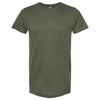 Tultex Unisex Heather Military Green Fine Jersey T-Shirt