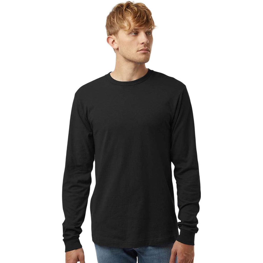 Tultex Unisex Black Fine Jersey Long Sleeve T-Shirt