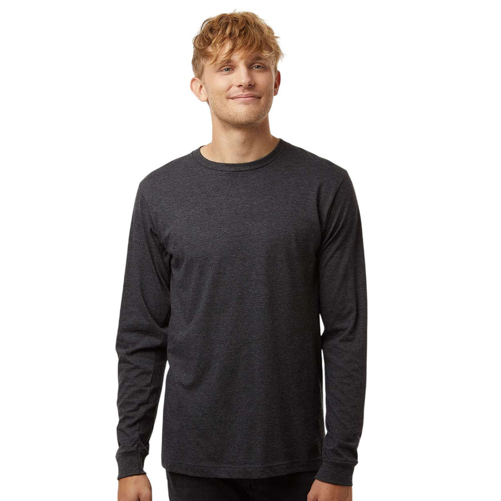 Tultex Unisex Heather Graphite Fine Jersey Long Sleeve T-Shirt