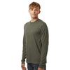 Tultex Unisex Heather Military Green Fine Jersey Long Sleeve T-Shirt
