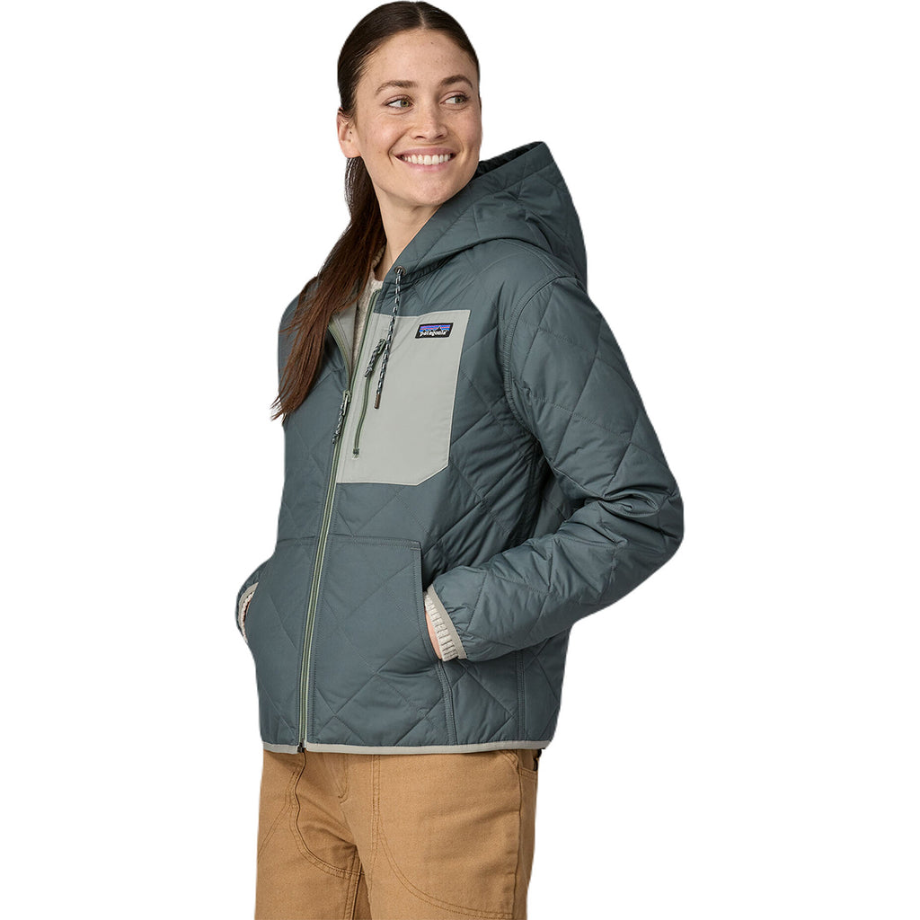 Patagonia Women's Nouveau Green Diamond Quilted Bomber Hoody