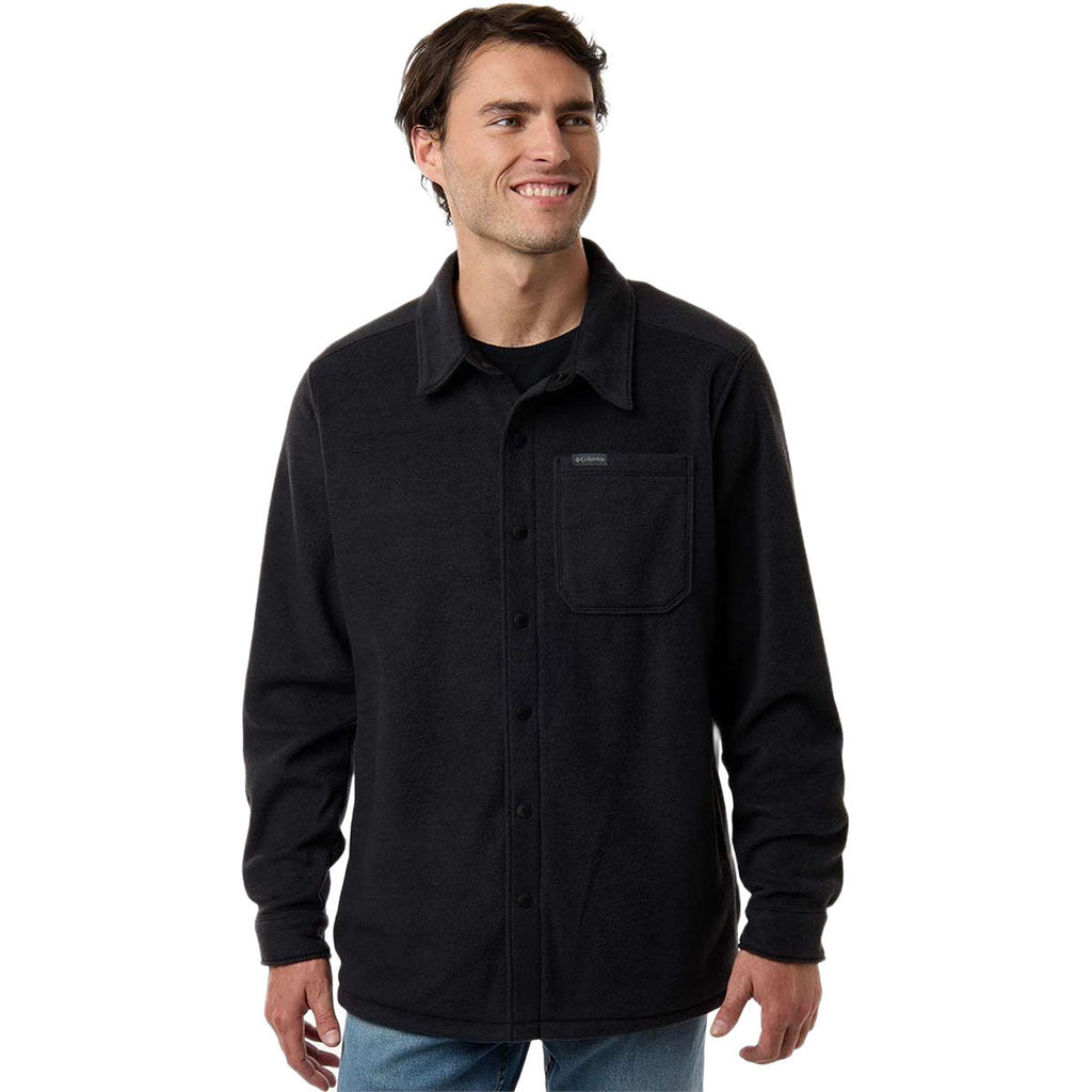 Columbia Men's Black Steens Mountain Solid Shirt Jacket