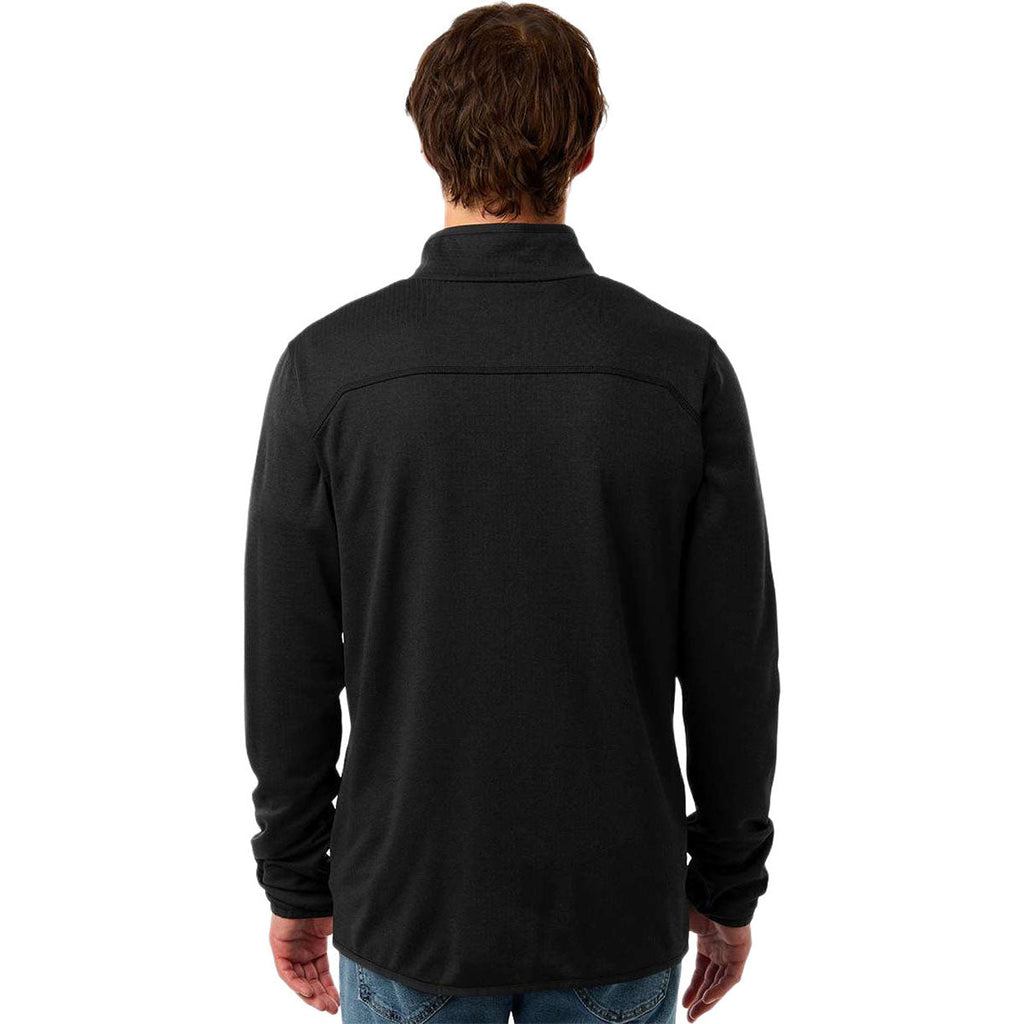 Columbia Men's Black Essential Hike Grid Fleece Full-Zip