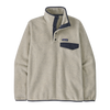 Patagonia Men's Oatmeal Heather w/New Navy Lightweight Synchilla Snap-T Fleece Pullover