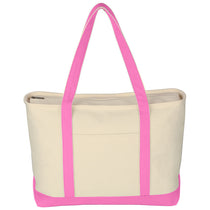 48-Hour Hit Natural/Pink Large Starboard Cotton Canvas Tote Bag