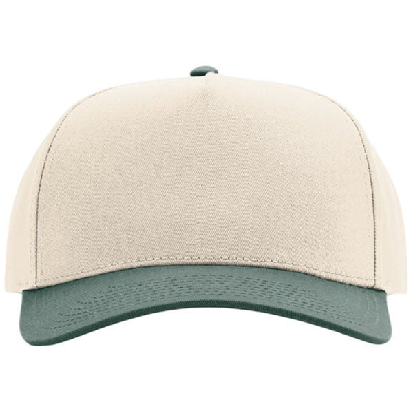 Richardson Cream/Cream/Dark Green Full Fabric 5-Panel Champ