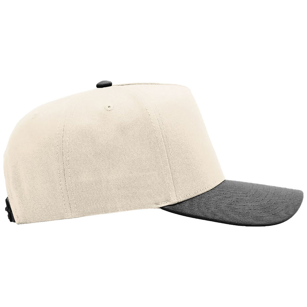 Richardson Cream/Cream/Black Full Fabric 5-Panel Champ