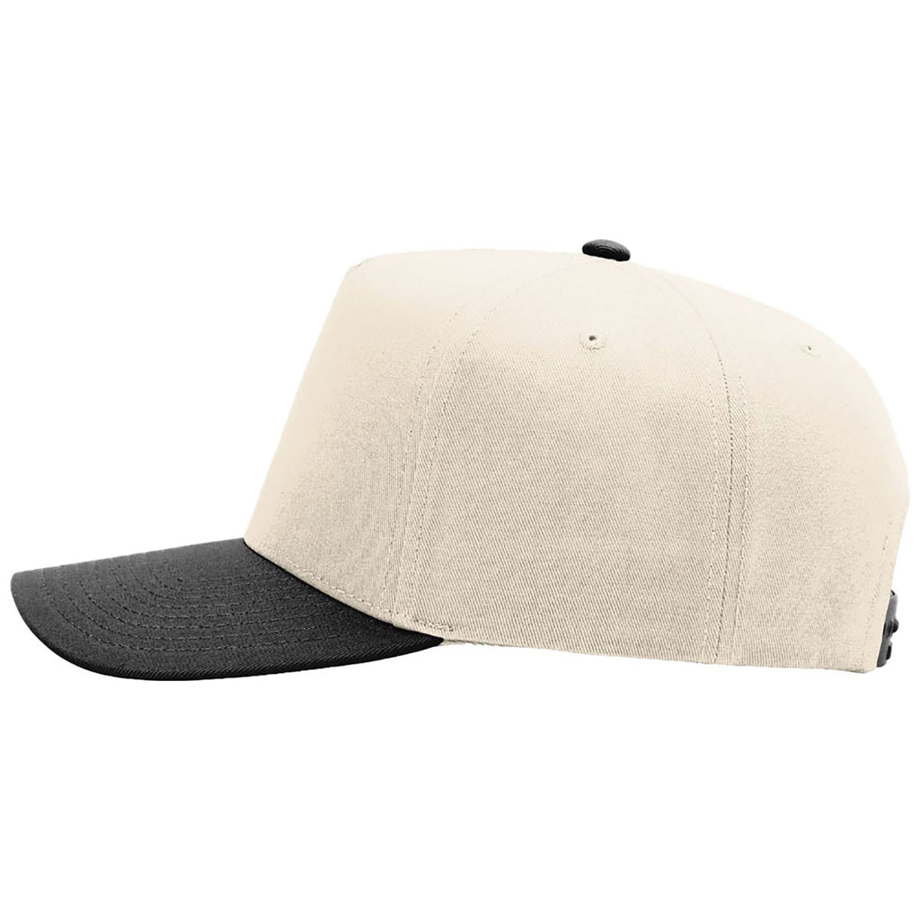 Richardson Cream/Cream/Black Full Fabric 5-Panel Champ