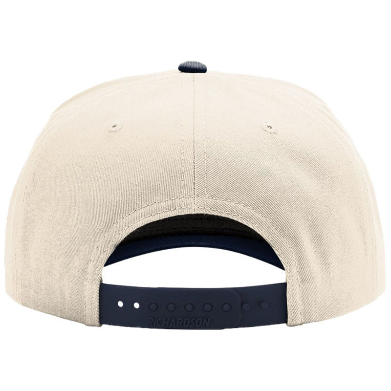 Richardson Cream/Cream/Navy Full Fabric 5-Panel Champ