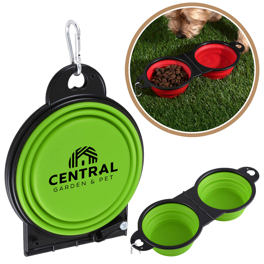 Evans Lime Dual Collapsible Pet Bowl