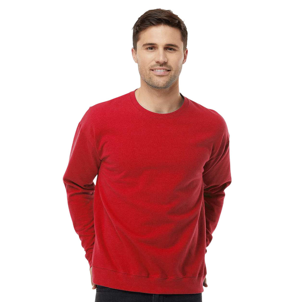 Tultex Unisex Red Fleece Crewneck Sweatshirt