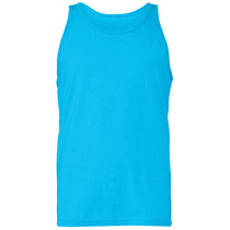 Bella + Canvas Unisex Neon Blue Heather CVC Tank