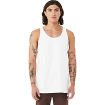 Bella + Canvas Unisex Solid White Blend Heather CVC Tank