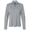 AllPro Women's Heather Steel Pro-Lock Performance Quarter-Zip Pullover