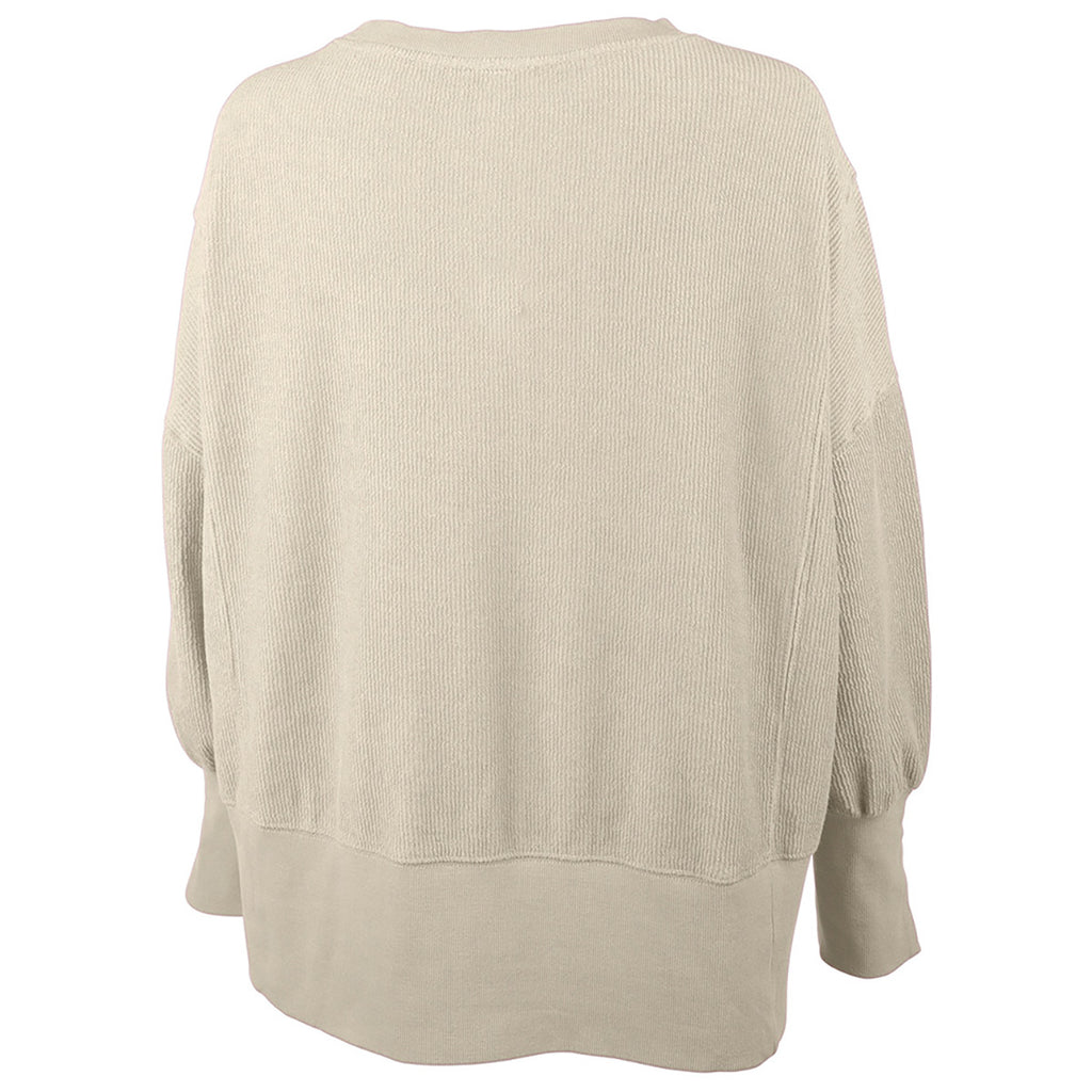 Charles River Women's Oat Camden Spliced Crew Neck Sweatshirt