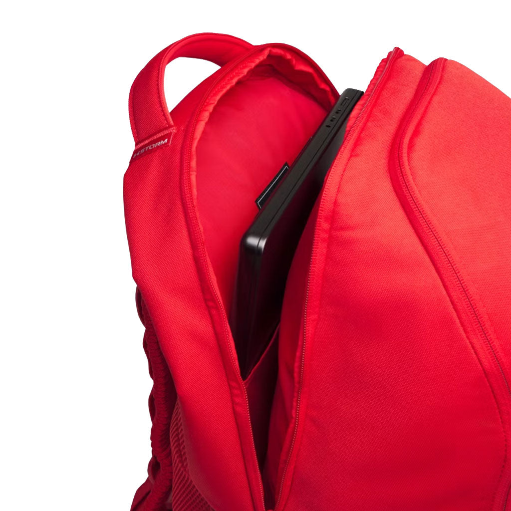 Under Armour Red/Metallic Silver No Weigh Playmaker Backpack