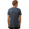 Tultex Unisex Heather Navy Blue Combed CVC T-Shirt