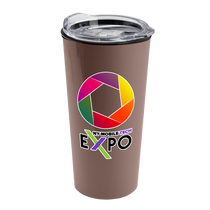 Garyline Mocha Mousse Roadmaster Travel Tumbler with Clear Slider Lid - 18 oz.