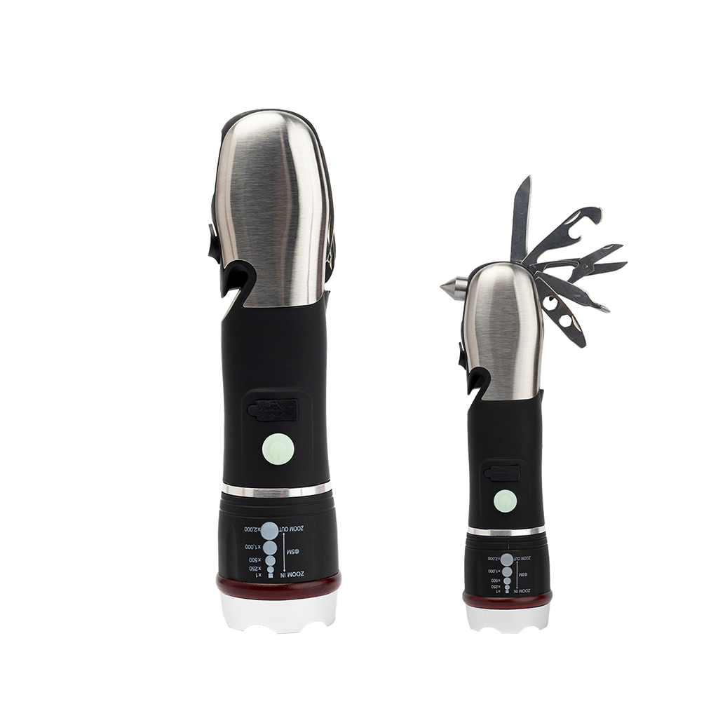 Hit Black Emergency COB Flashlight Multi-Tool 2.0
