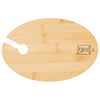 Hit Bamboo Wine & Dine Recessed Bamboo Tray With Wine Glass Holder