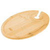 Hit Bamboo Wine & Dine Recessed Bamboo Tray With Wine Glass Holder