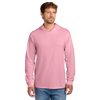Port & Co Candy Pink Core Cotton Pullover Hooded Tee