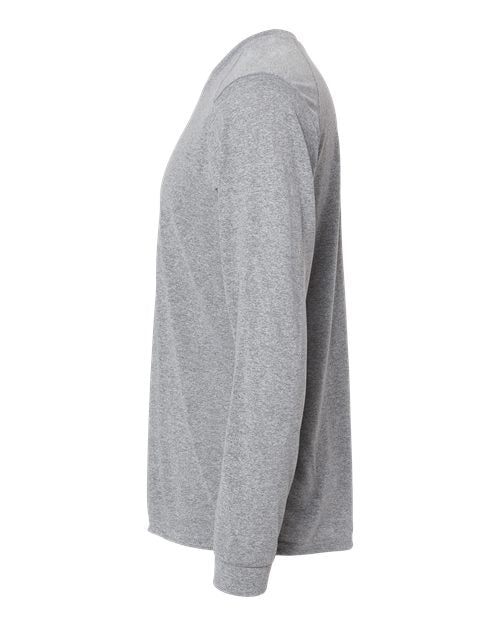 Paragon Heather Grey Unisex Long Islander Performance Long Sleeve T-Shirt
