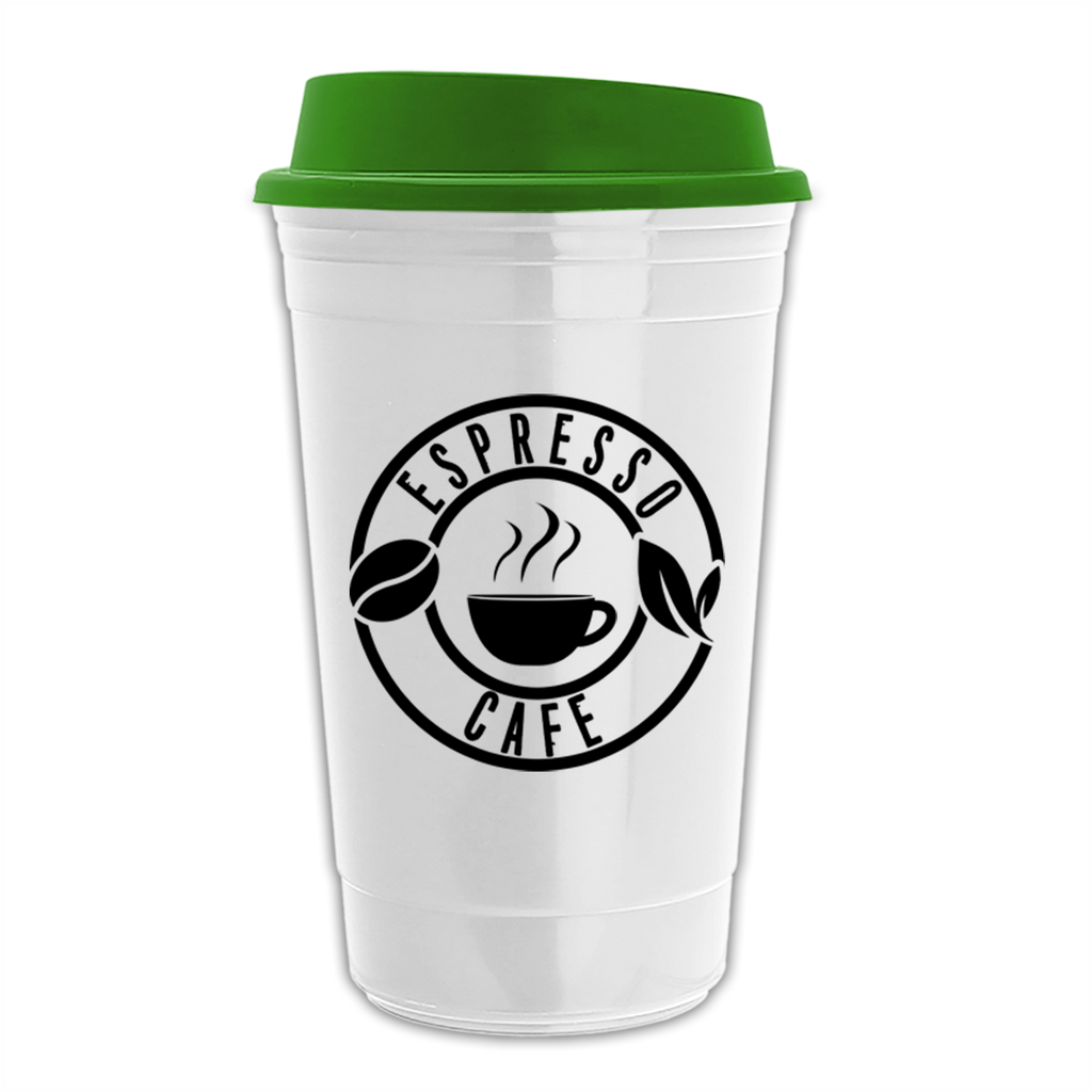 Garyline White Traveler Insulated Cup - 16 oz.