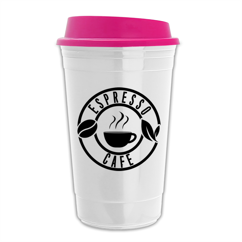 Garyline White Traveler Insulated Cup - 16 oz.