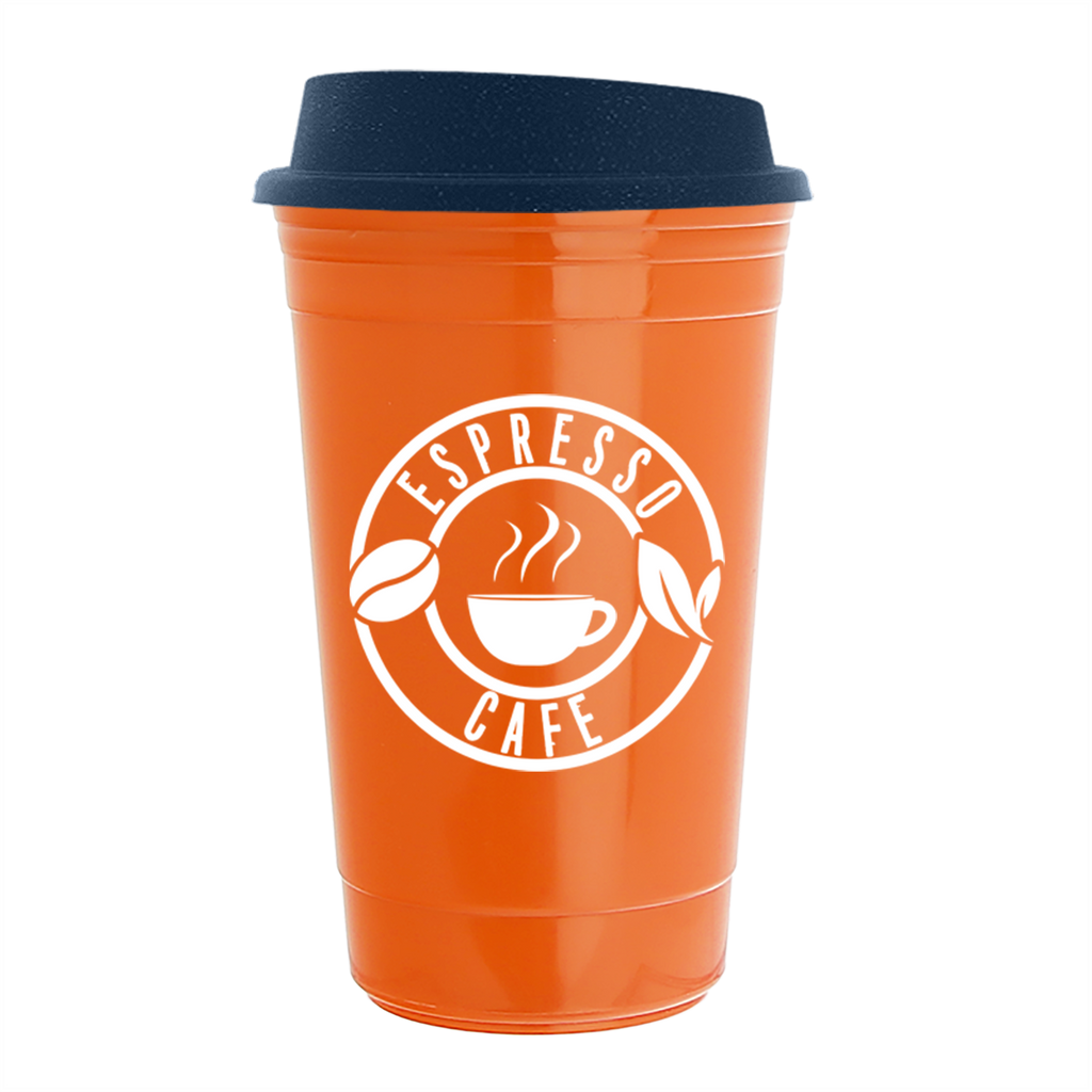 Garyline Orange Traveler Insulated Cup - 16 oz.