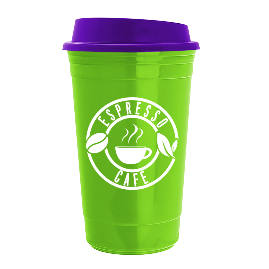 Garyline Lime Green Traveler Insulated Cup - 16 oz.