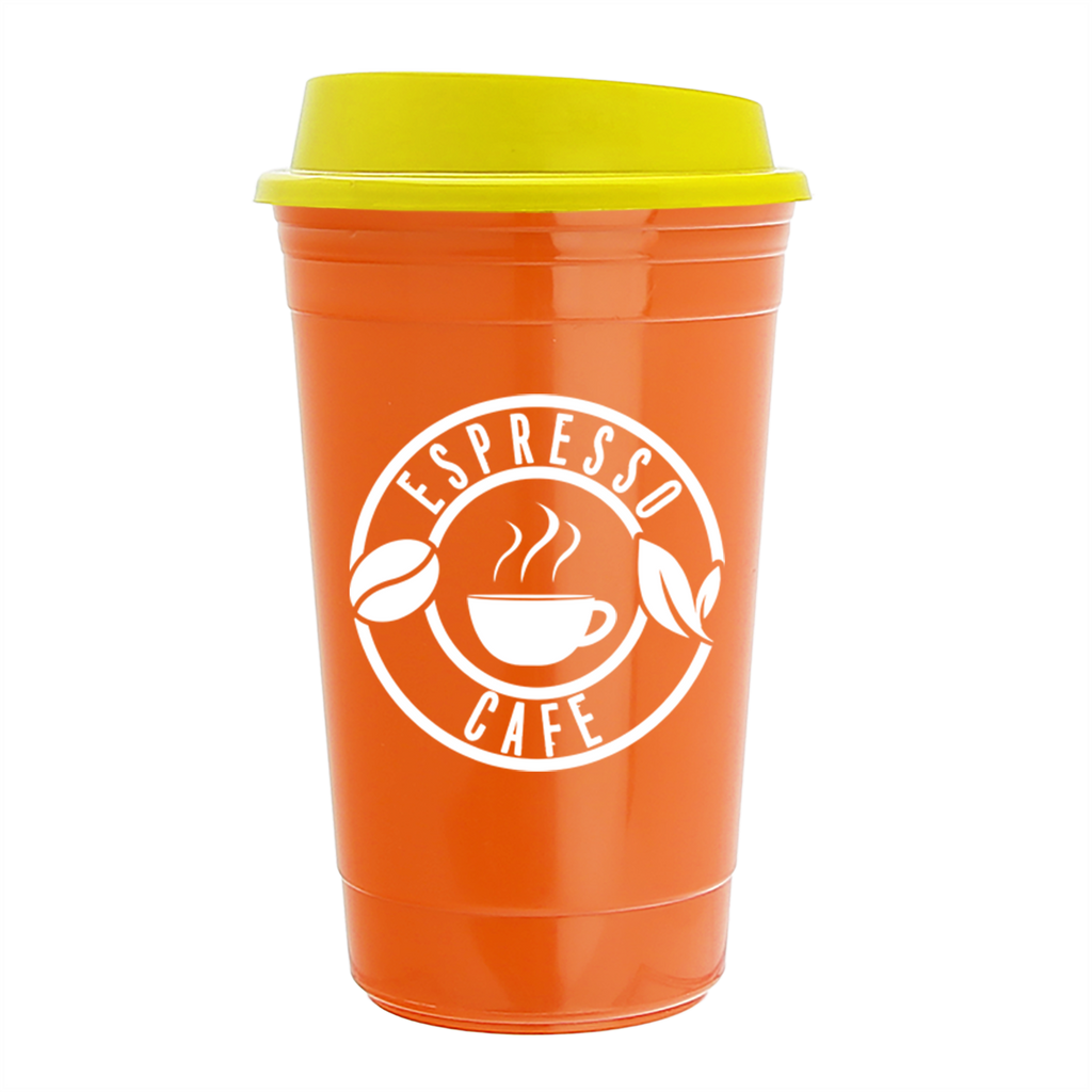 Garyline Orange Traveler Insulated Cup - 16 oz.