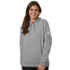 Adidas Women's Medium Grey Heather/White Fleece Hooded Sweatshirt