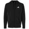 Adidas Men's Black Game & Go Fleece Full-Zip Hooded Sweatshirt