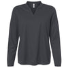 Core 365 Women's Carbon Nova Performance Long Sleeve Pique Polo