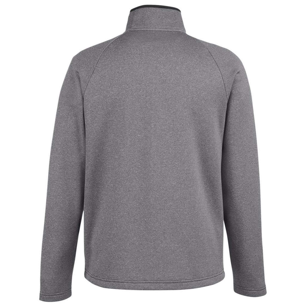 Core 365 Men's Black/White Venture Heathered Stripe Full-Zip