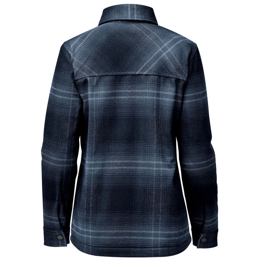 Stormtech Women's Midnight/Dusk Plaid Highland Sherpa Lined Plaid Jacket