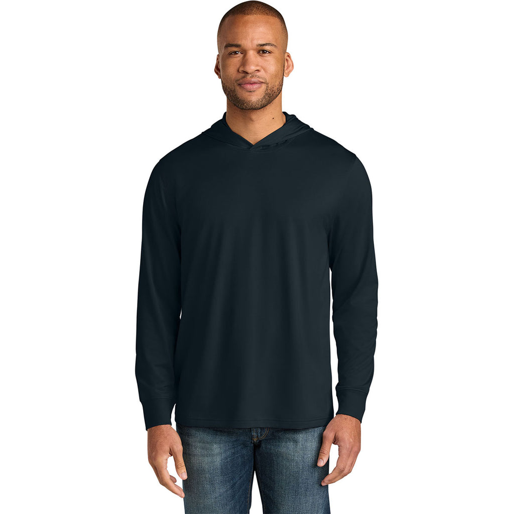 CornerStone Men's Navy Workwear Pro Long Sleeve Hooded Tee